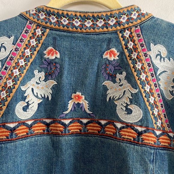 Chico’s Embroidered Denim Jacket - Picture 6 of 16